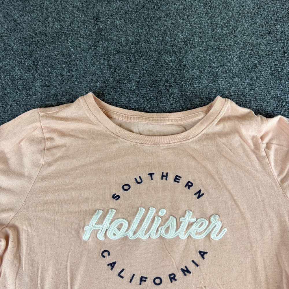 Hollister‎ Southern California Shirt Womens M Pink Logo Embroidered Cotton READ